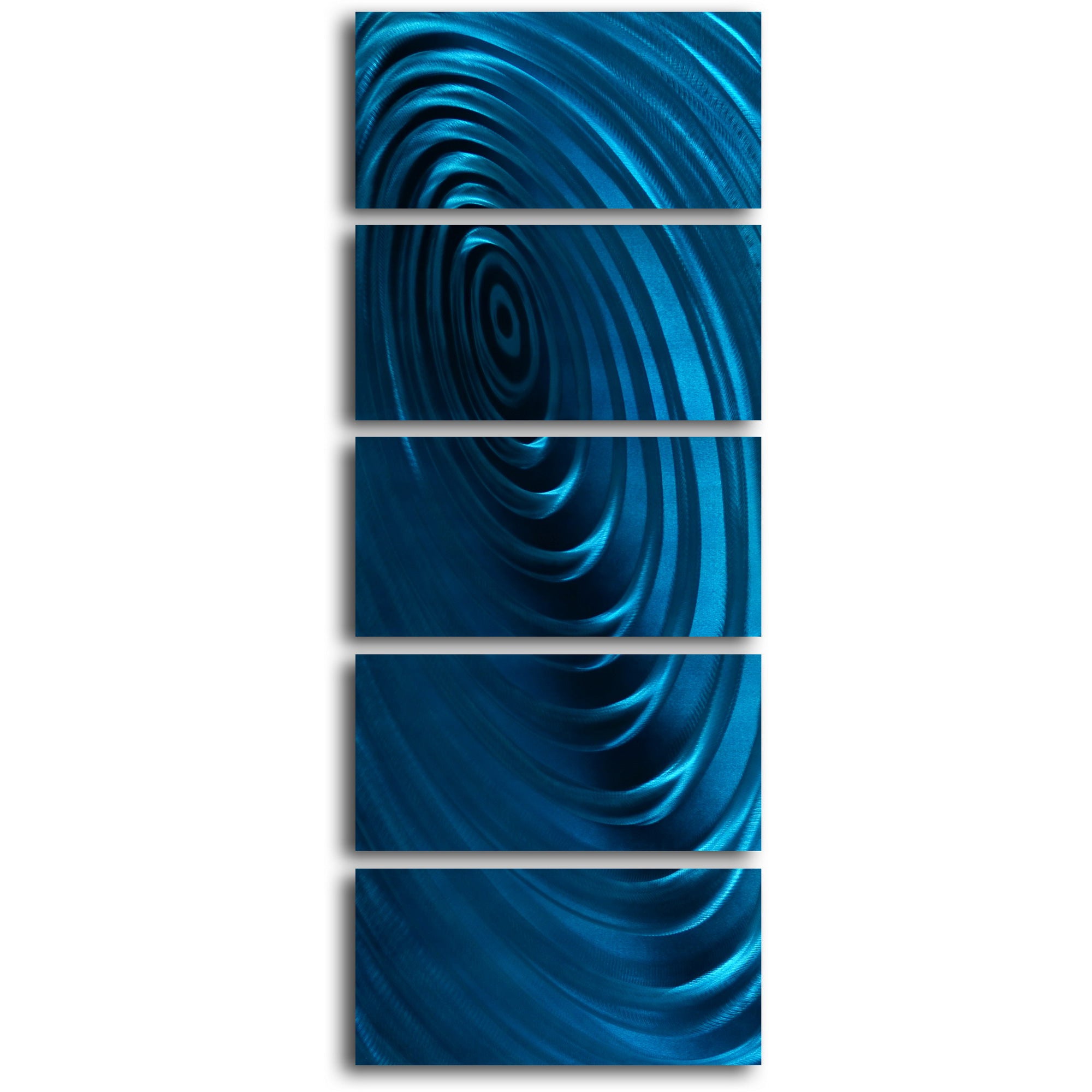 "Ripple effect" 5 Piece Contemporary Handmade Metal Wall Art Set