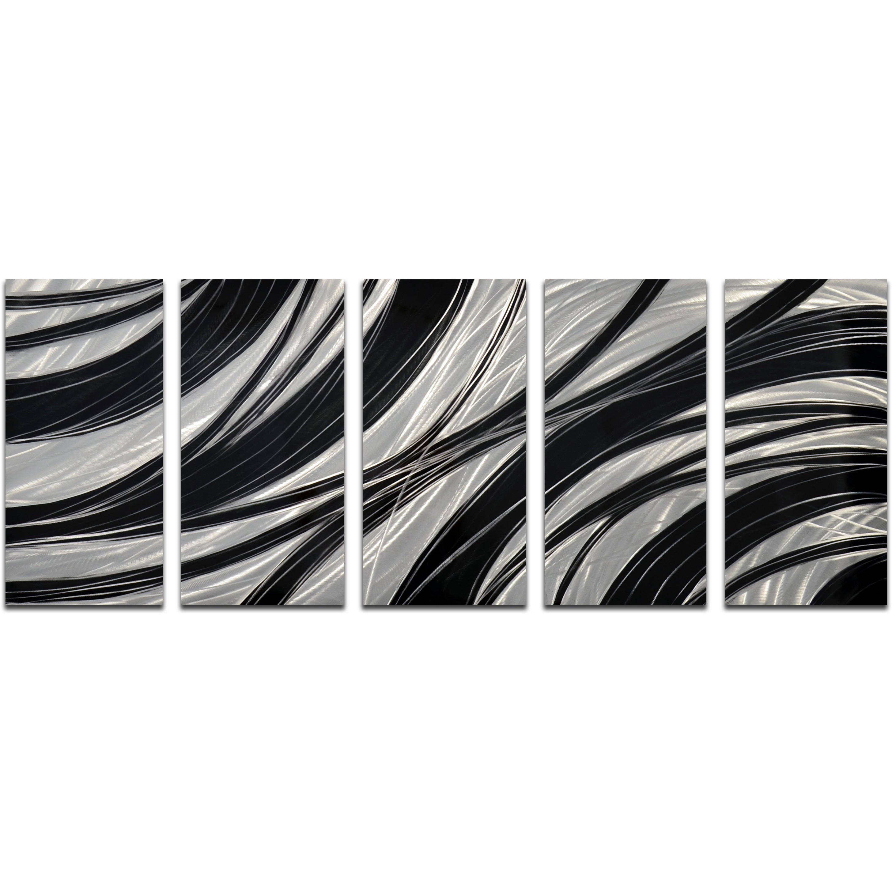 Coiling Infinity 5 Piece Handmade Metal Wall Art